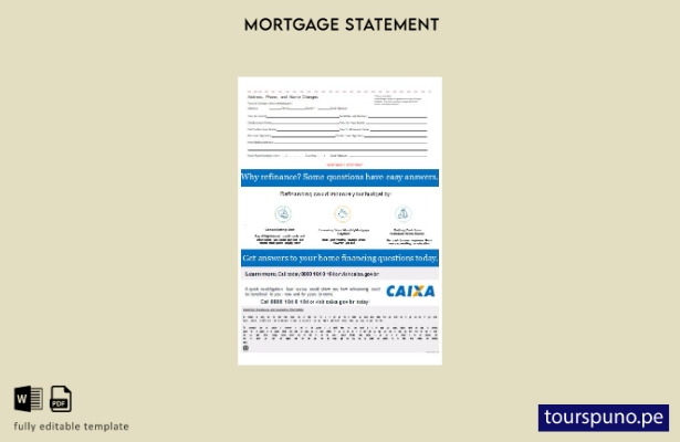listo para imprimir extracto de hipoteca del banco Caixa de Brasil, páginas, p 1